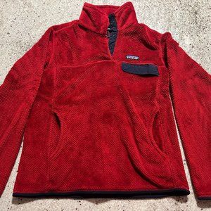 Patagonia Women's Polartec Pullover Red Fleece - Size L